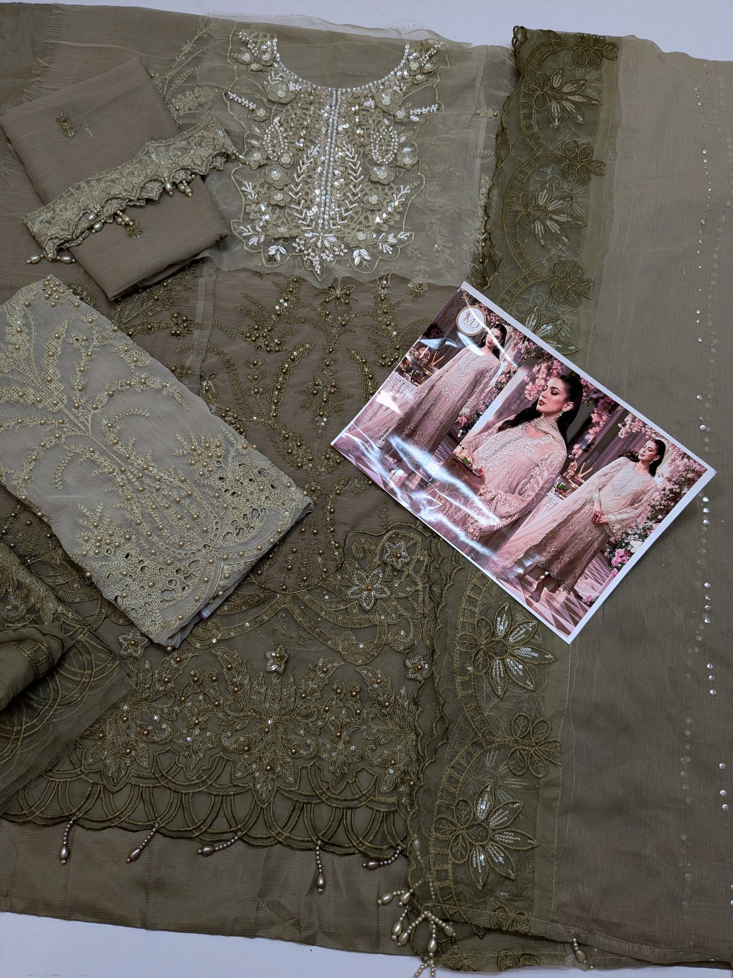 MARIA B TYE DYE CHIFFON LUXURY EMBROIDERED