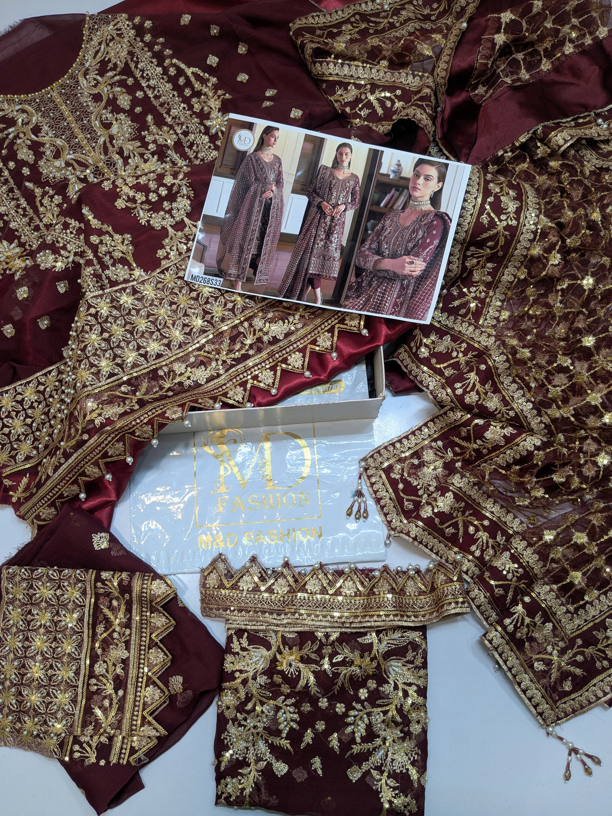 GULAAL INSPIRED VALENTINE CHIFFON EMBROIDERED