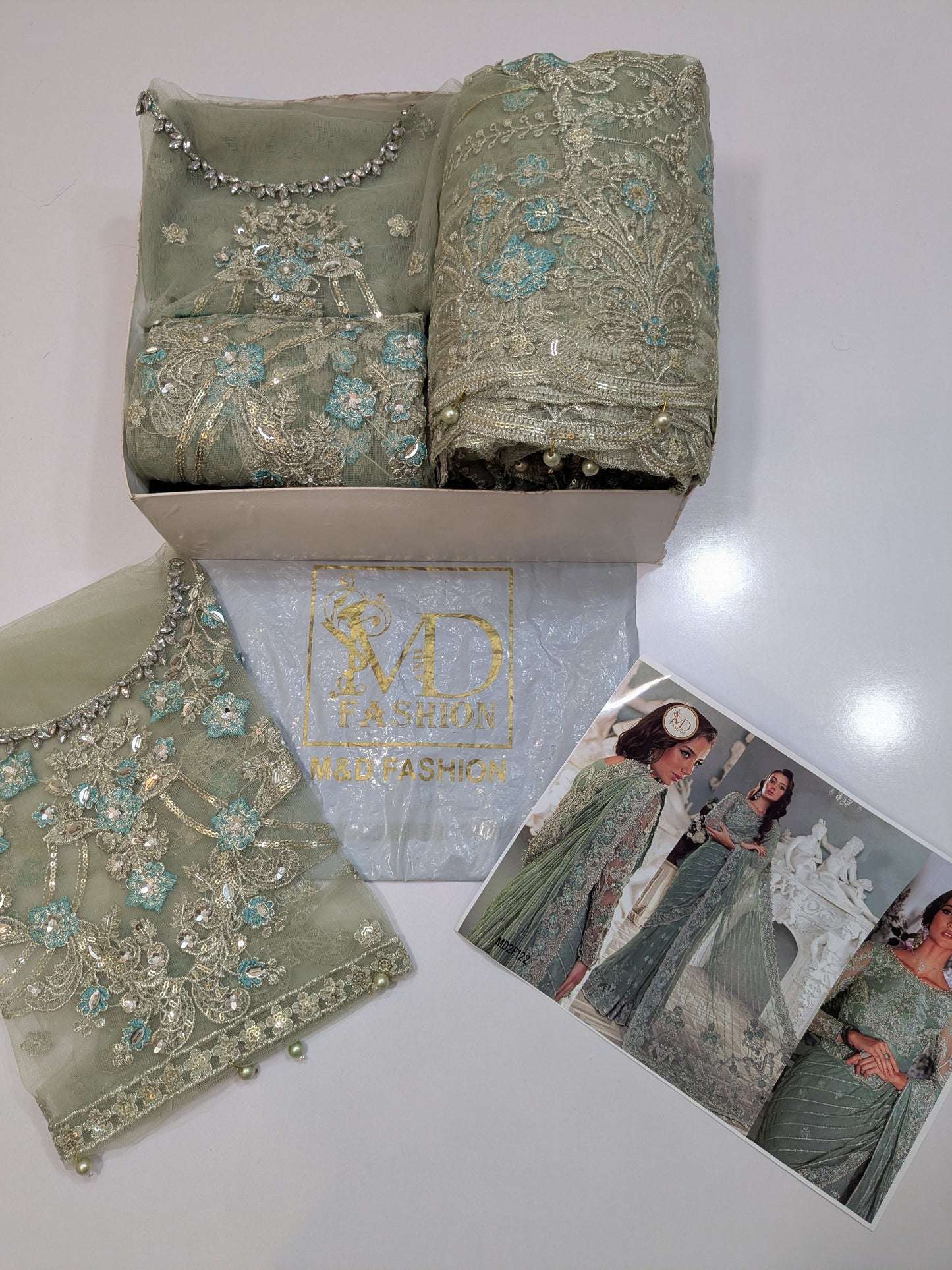 MARIA B HELENE NET EMBROIDERED SAREE