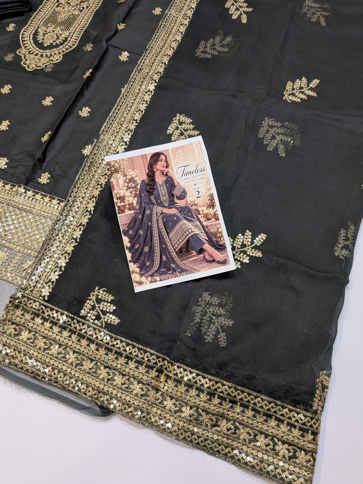 MAHIRA 02 CHARCOAL GREY LAWN COTTON