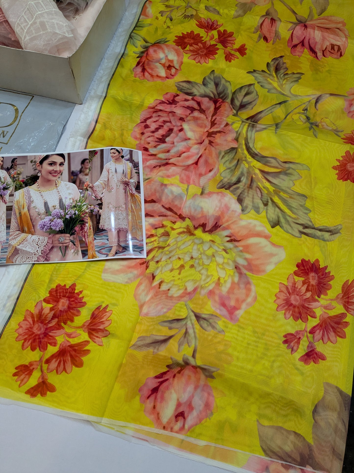MUSHQ PINK LEMON LUXURIOUS CHIKENKARI LAWN