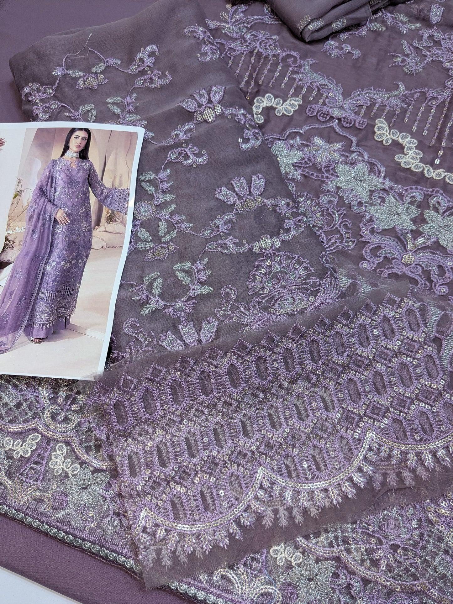 LAVISH INSPIRED CHIFFON EMBROIDERED LUXURIOUS