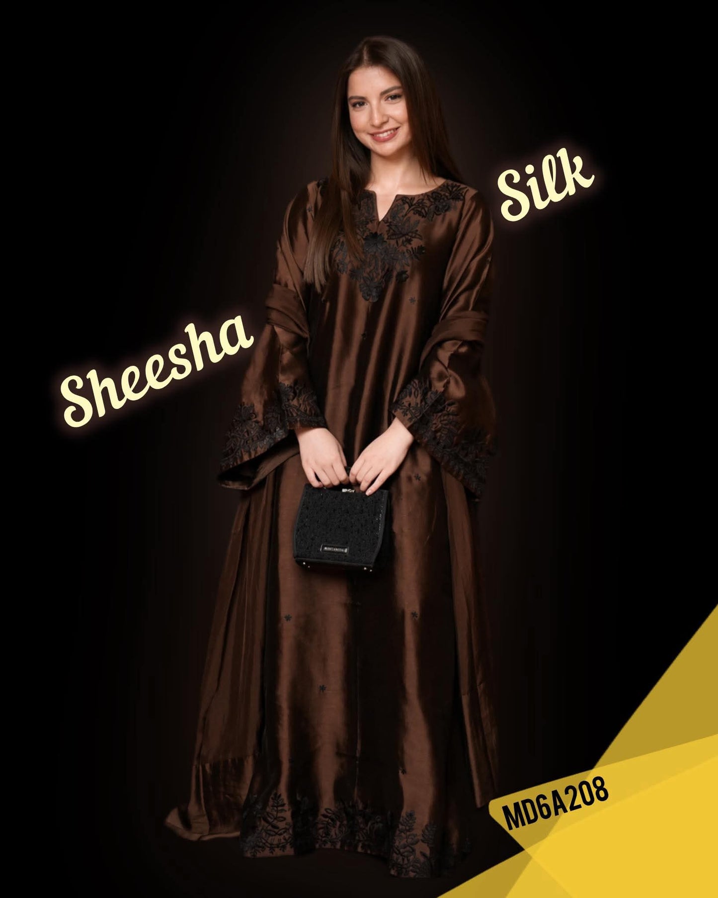 KAIDA DANANEER SHEESHA SILK EMBROIDERED