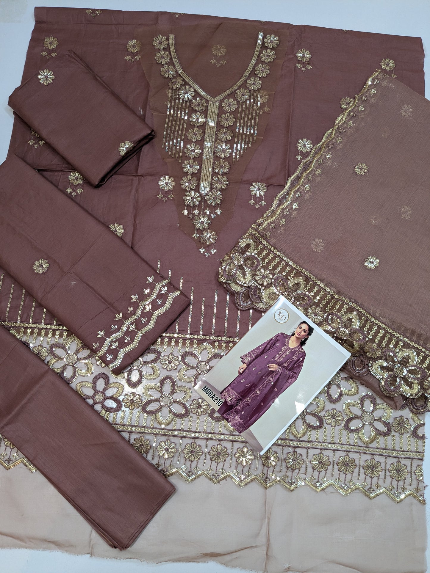 KUAWB COLLECTION DUSTY DARK MAUVE LAWN COTTON