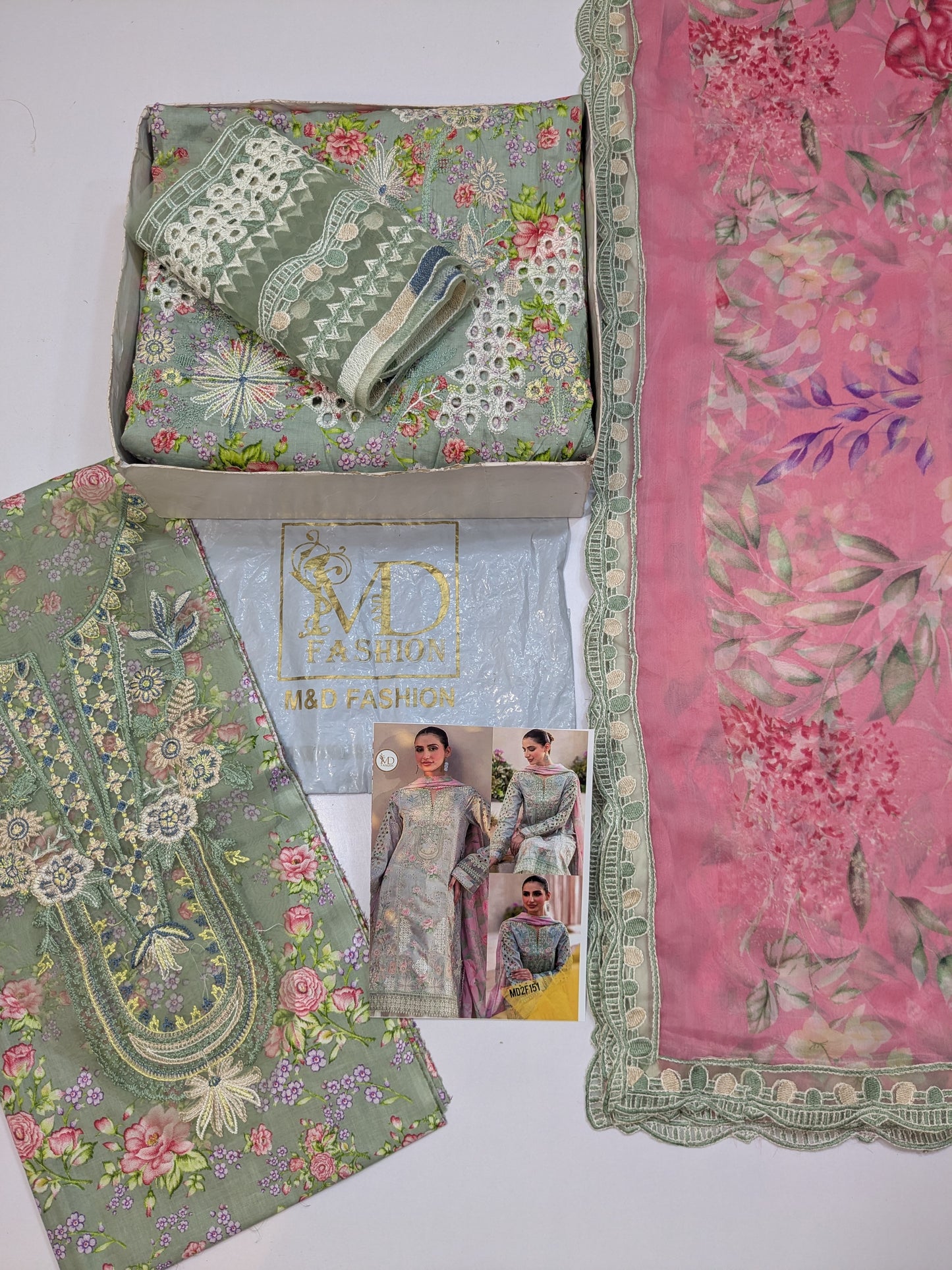 IZNIK LAWN EMBROIDERED WITH READY DUPPATA