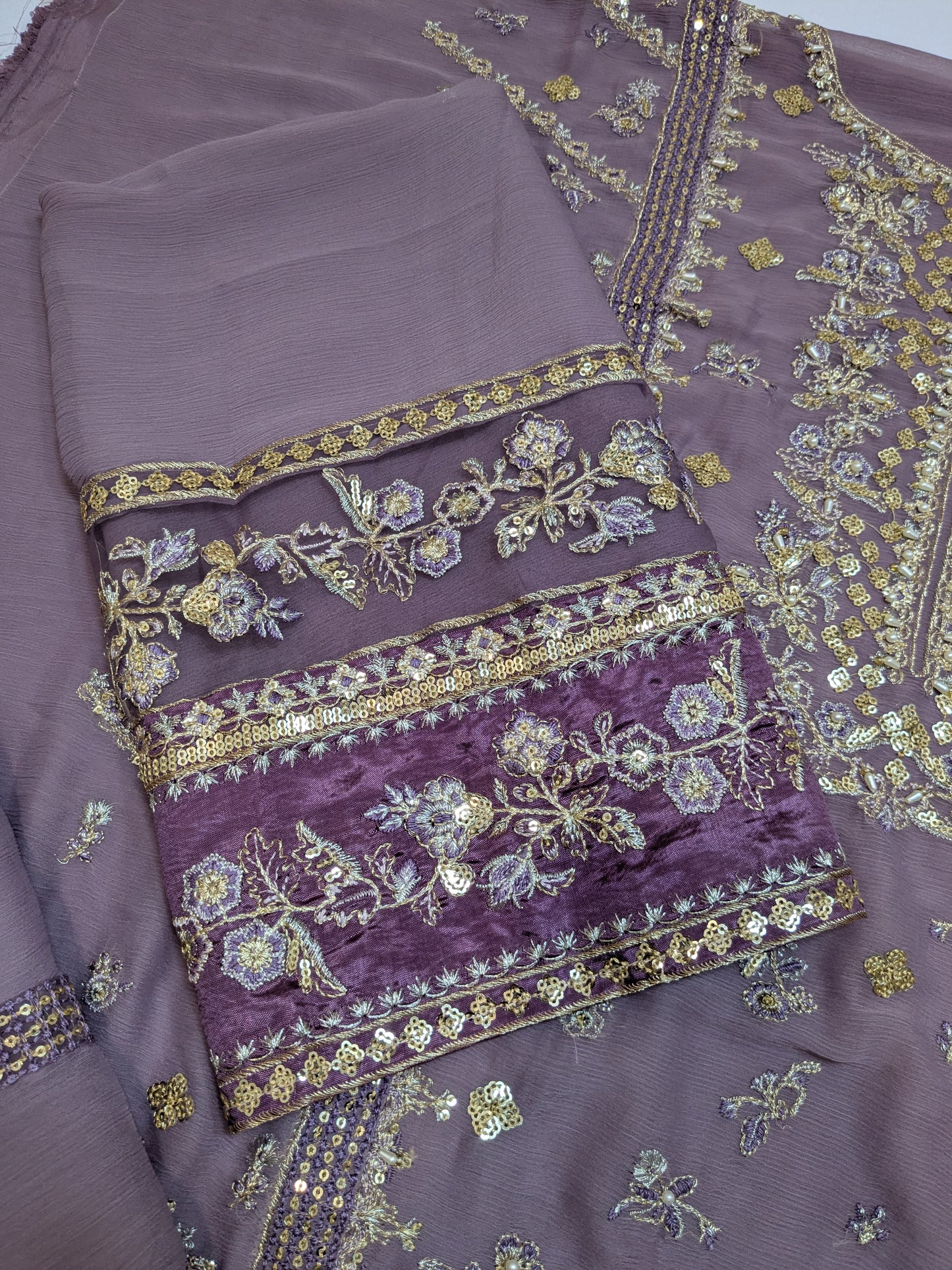 CHARISMA INSPIRED LAVENDER CHIFFON DASTAN E JASHAN