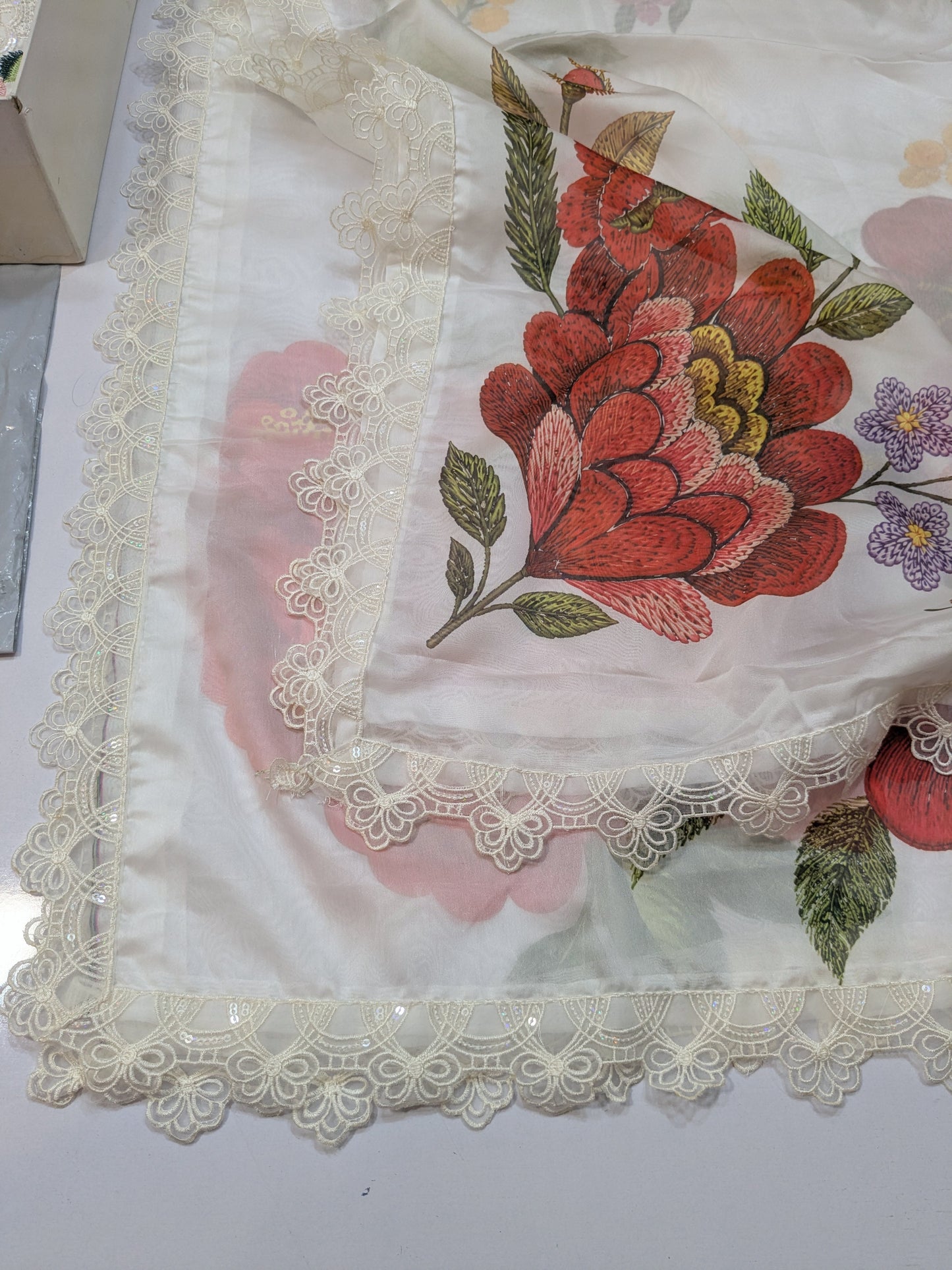 MARIA B LAWN Embroidered WHITE 10A