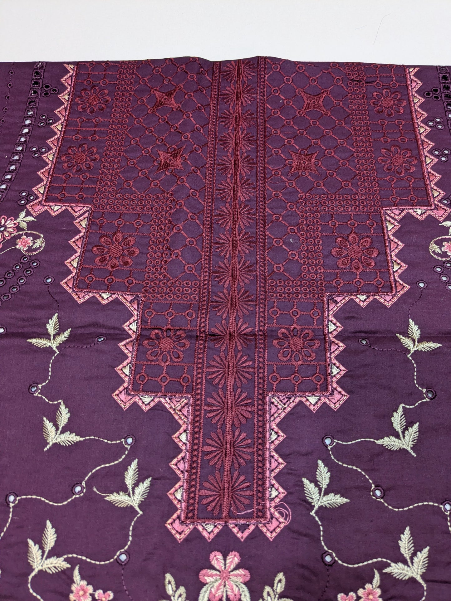 SOBIA NAZIR BURGUNDY PLUM RAMSHA LUXURIOUS LAWN
