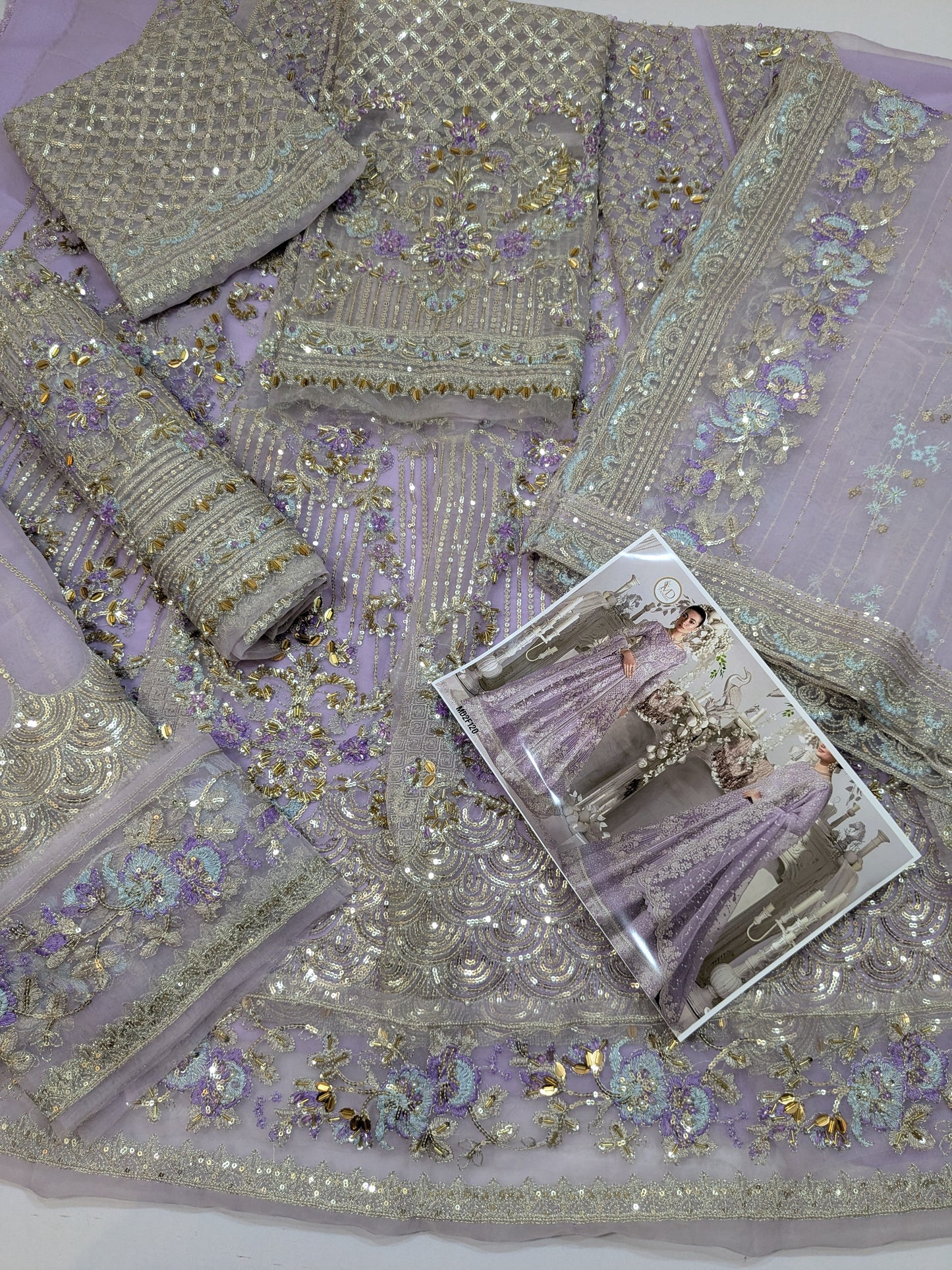 ELAF LAVENDER FULL EMBELLISHED MAXI LAHENGA