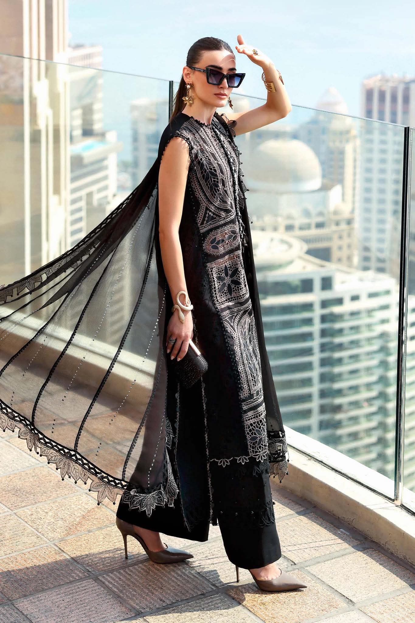 MARIA B LUXURIOUS LAWN BLACK 8B