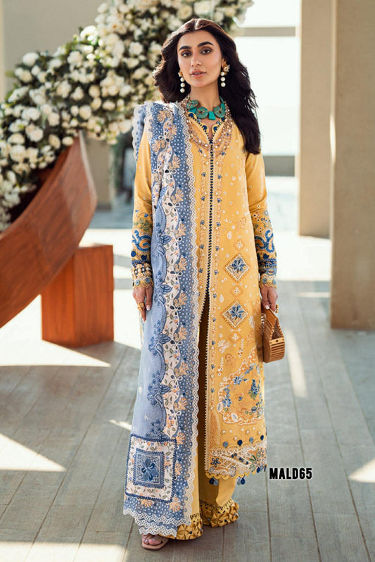 Qalamkar Sahil Luxury Lawn Natalie Lemon