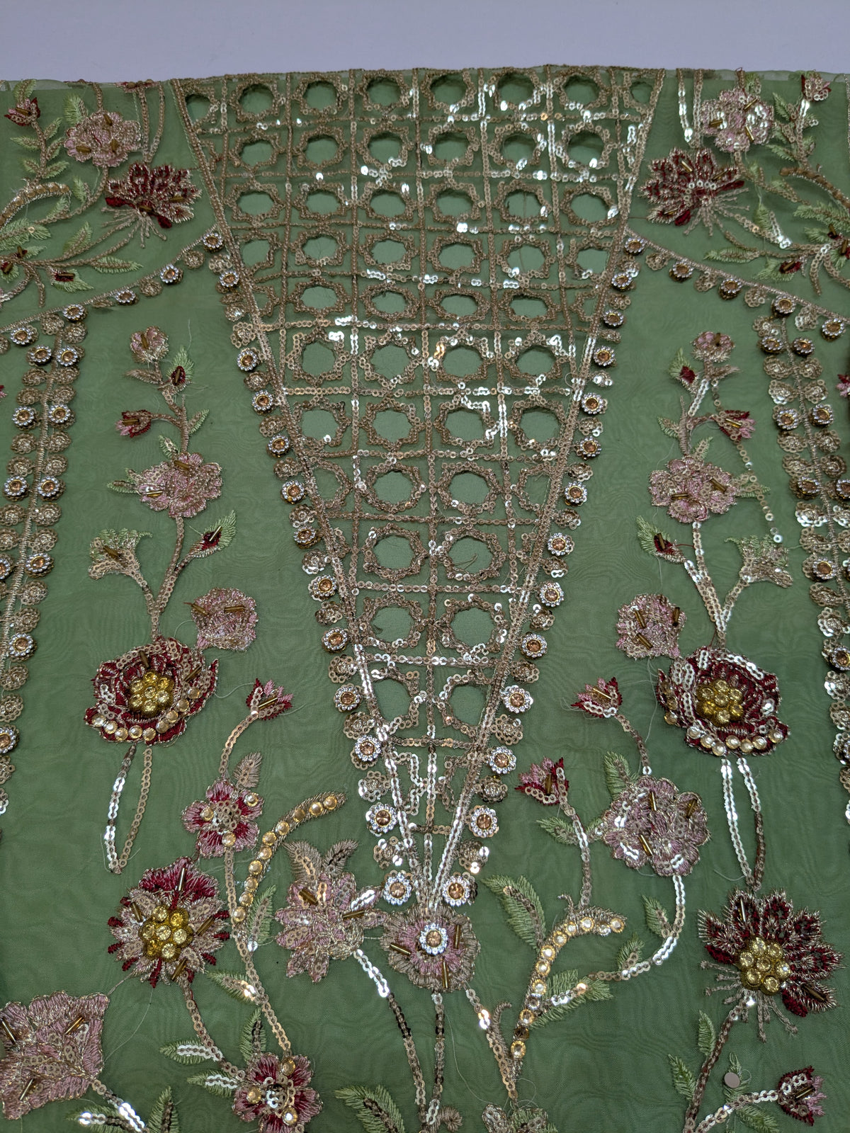CRIMSON INSPIRED ANECDOTES EMBROIDERY DUPPATA