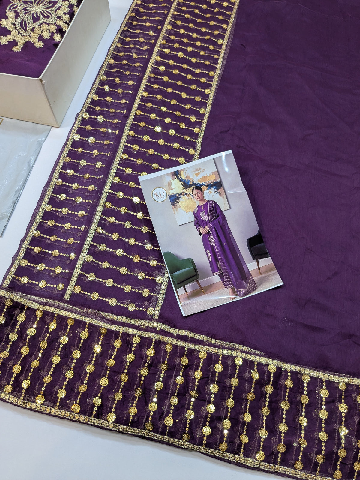 MAHIRA SILK EMBROIDERED PURPLE FORMAL