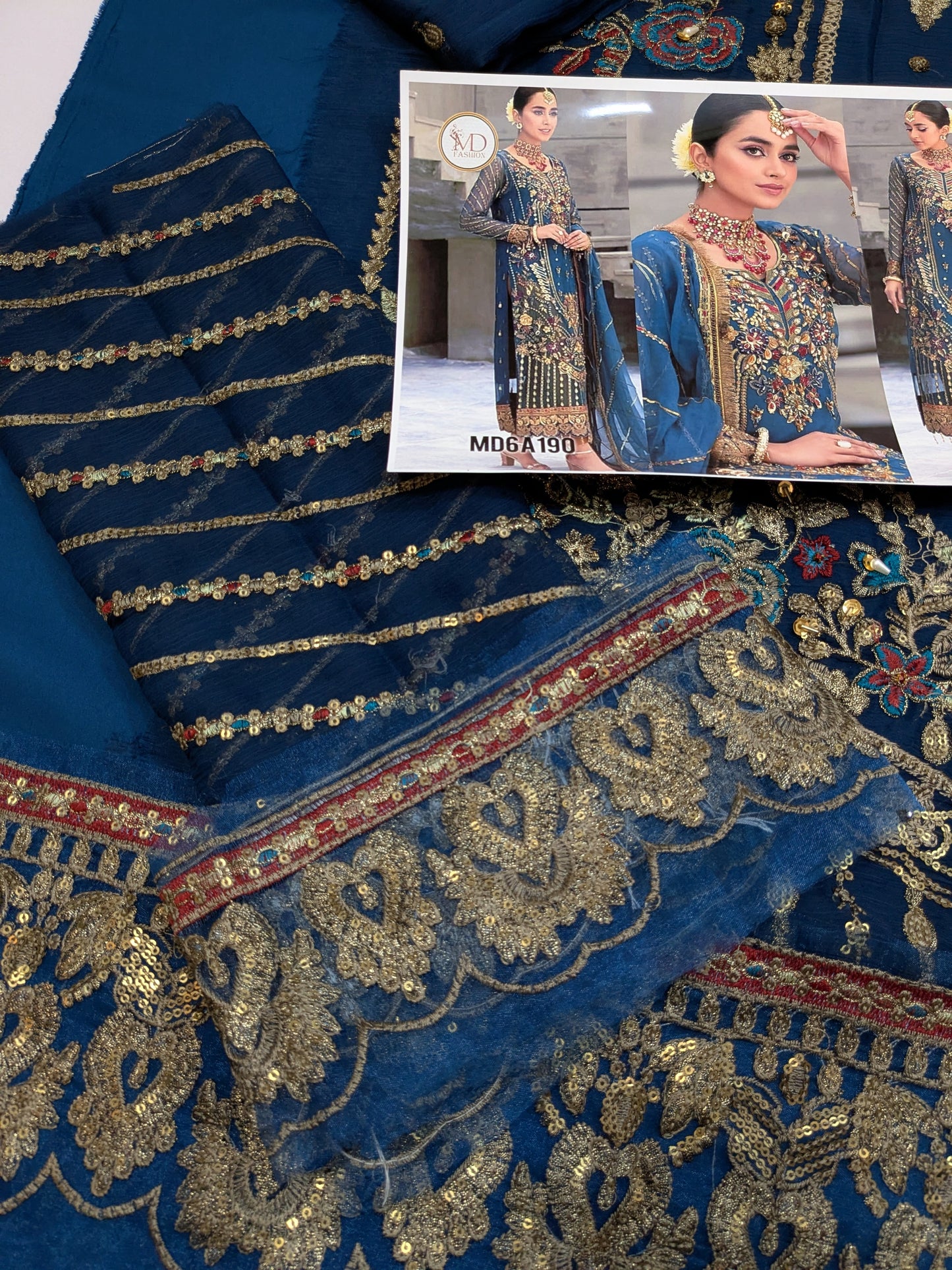 EMAN ADEEL BELL ROBE CHIFFON EMBROIDERED