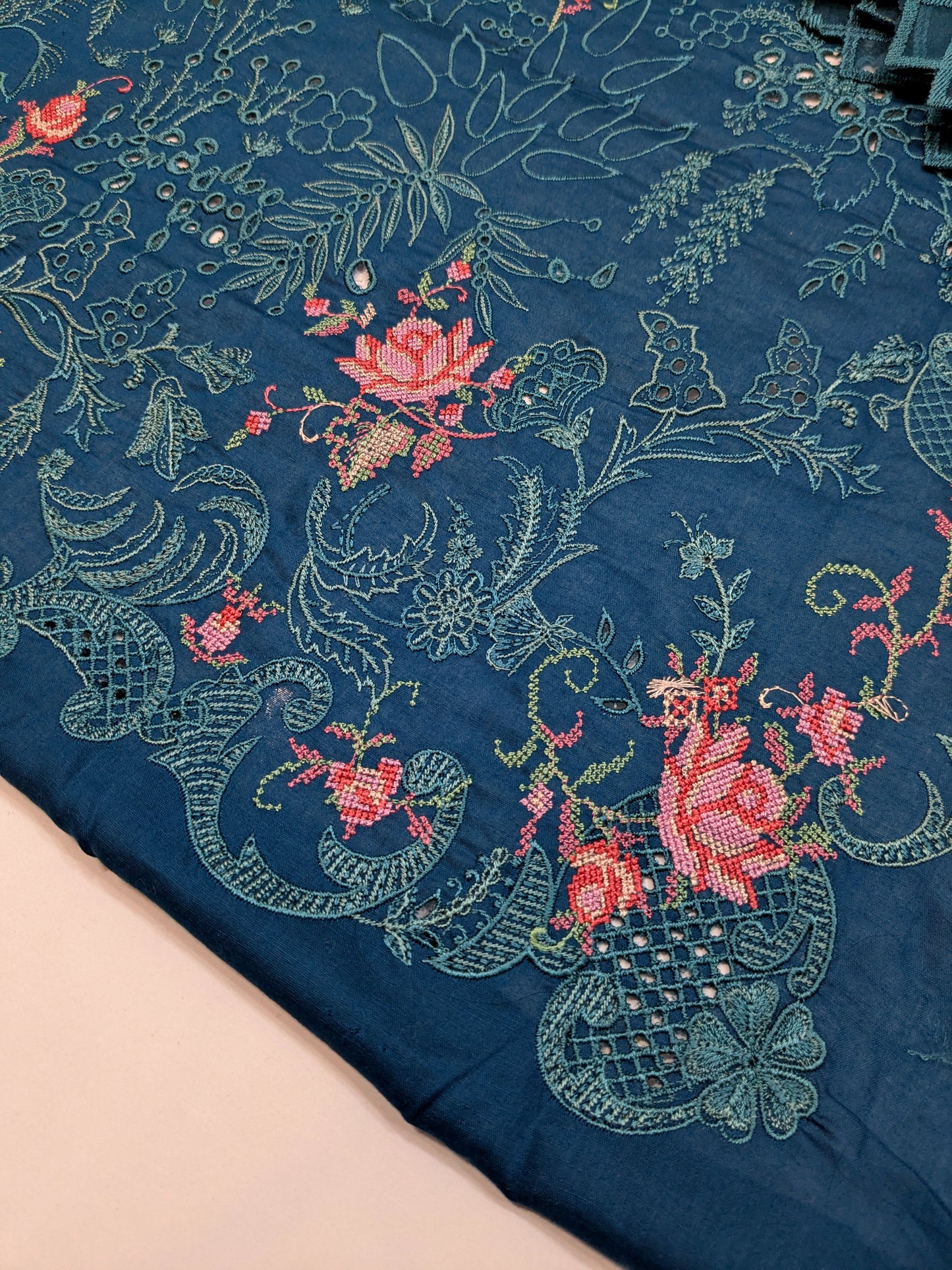 QLAMKAR ZINC BLUE 2026 LUXURIOUS LAWN WITH ATTRACTIVE DUPPATA