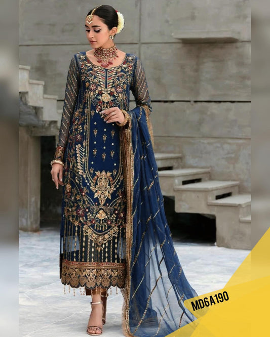 EMAN ADEEL BELL ROBE CHIFFON EMBROIDERED