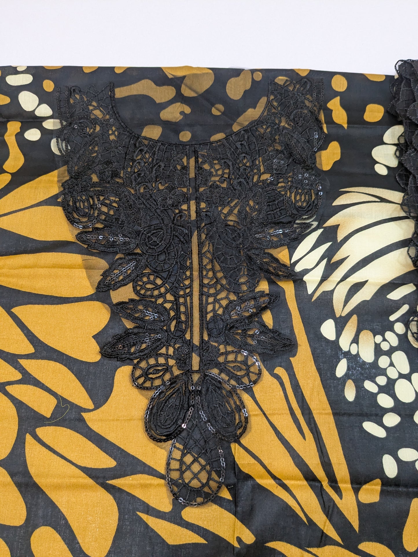 MARIA B MUSTARD BUTTERFLY LAWN DUPPATA