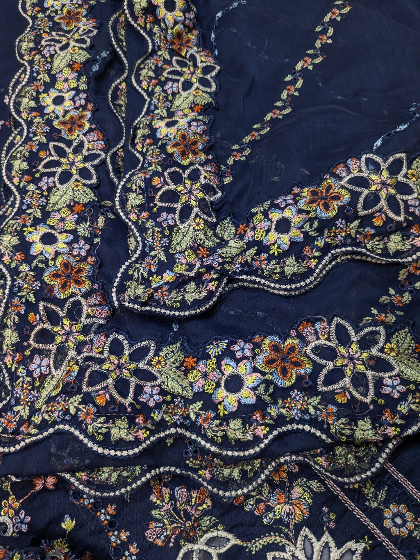 HUSSAIN REHAR LUXURIOUS EMBROIDERED BLUE