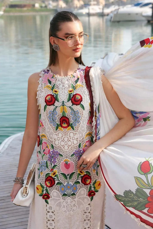 MARIA B LUXURY LAWN WHITE 10A