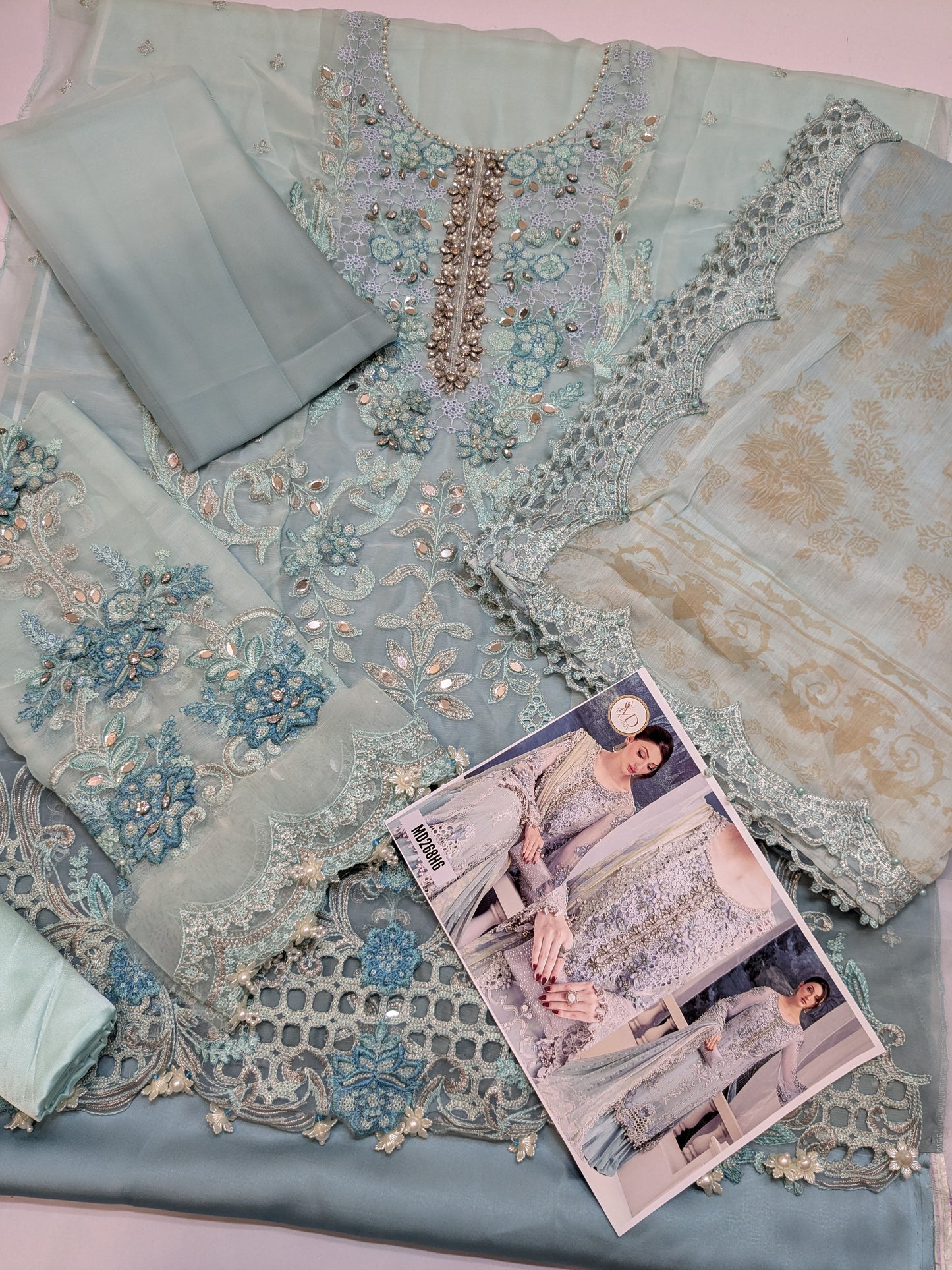 Maria B INSPIRED Sky Blue Formal CHIFFON
