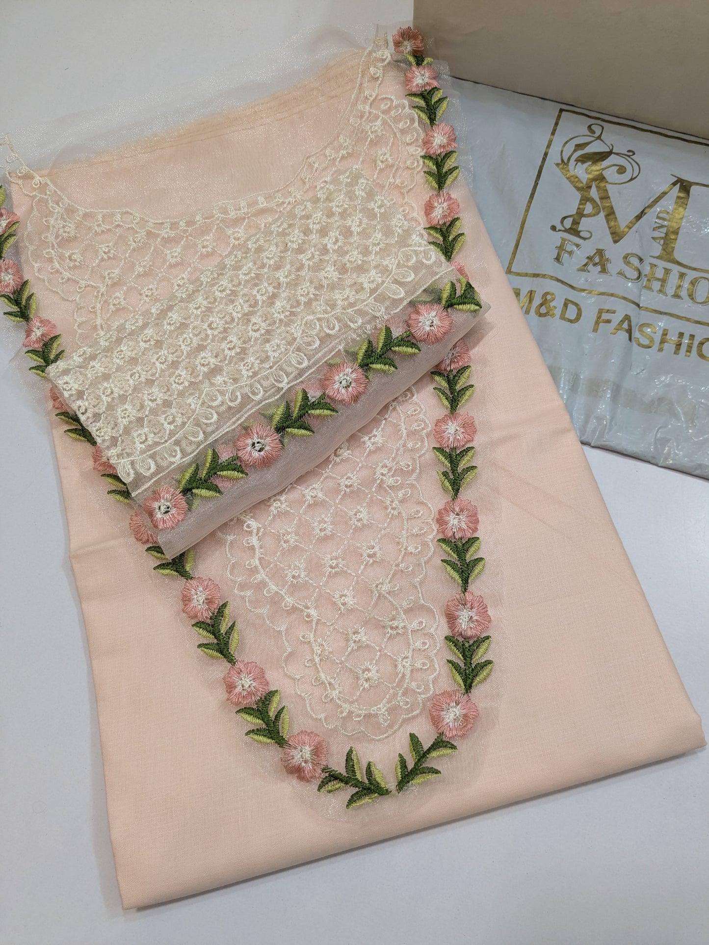 MUSHQ PINK LEMON LUXURIOUS CHIKENKARI LAWN