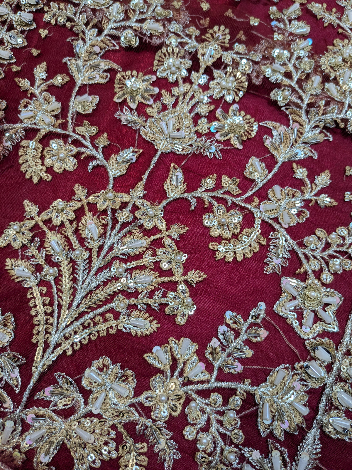 GULAL INSPIRED IZAR MAROON HANDWORK FORMAL