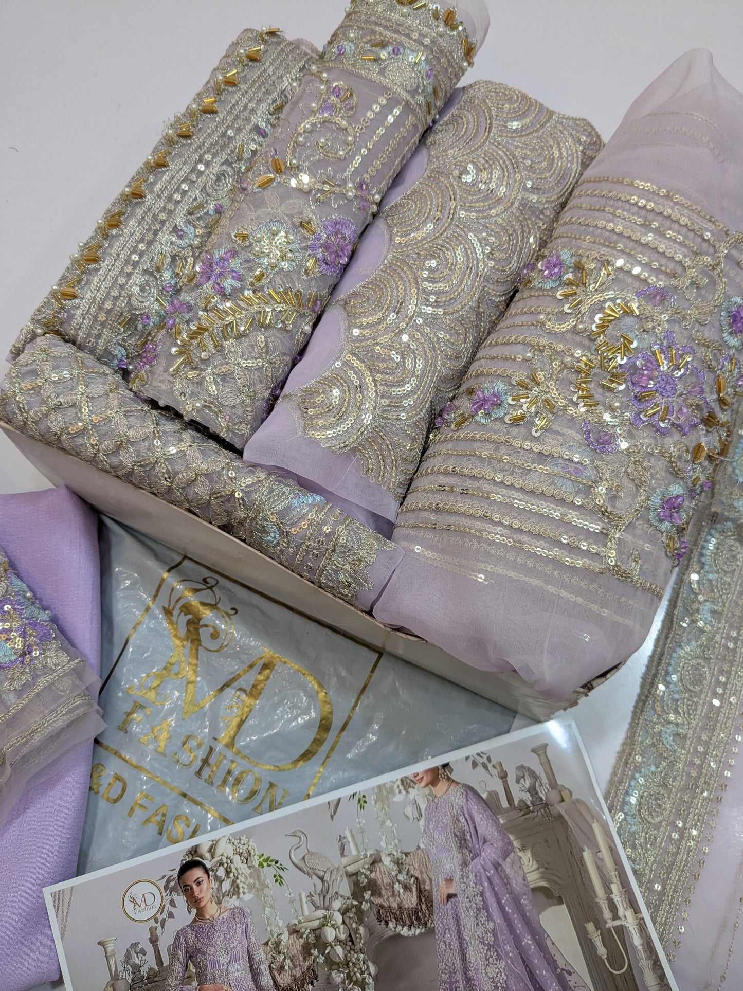 ELAF LAVENDER FULL EMBELLISHED MAXI LAHENGA