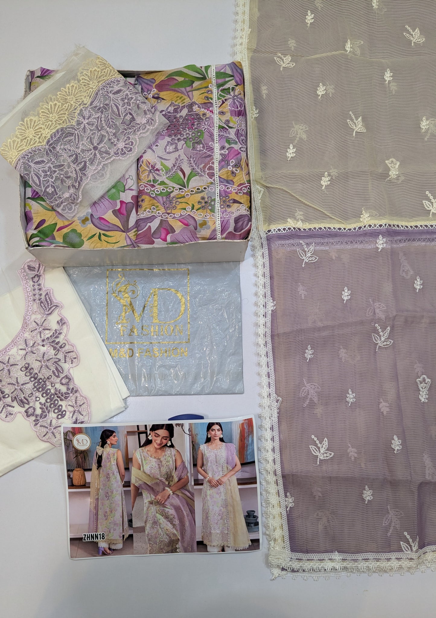 COCO RANG RASIYA LAWN PASTEL CHIKENKARI EMBROIDERED