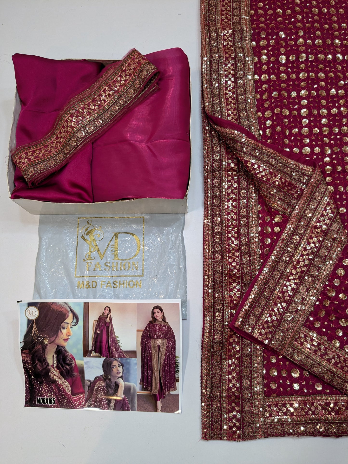 SAJAL VIRAL SILK DRESS WITH HEAVY DUPPATA