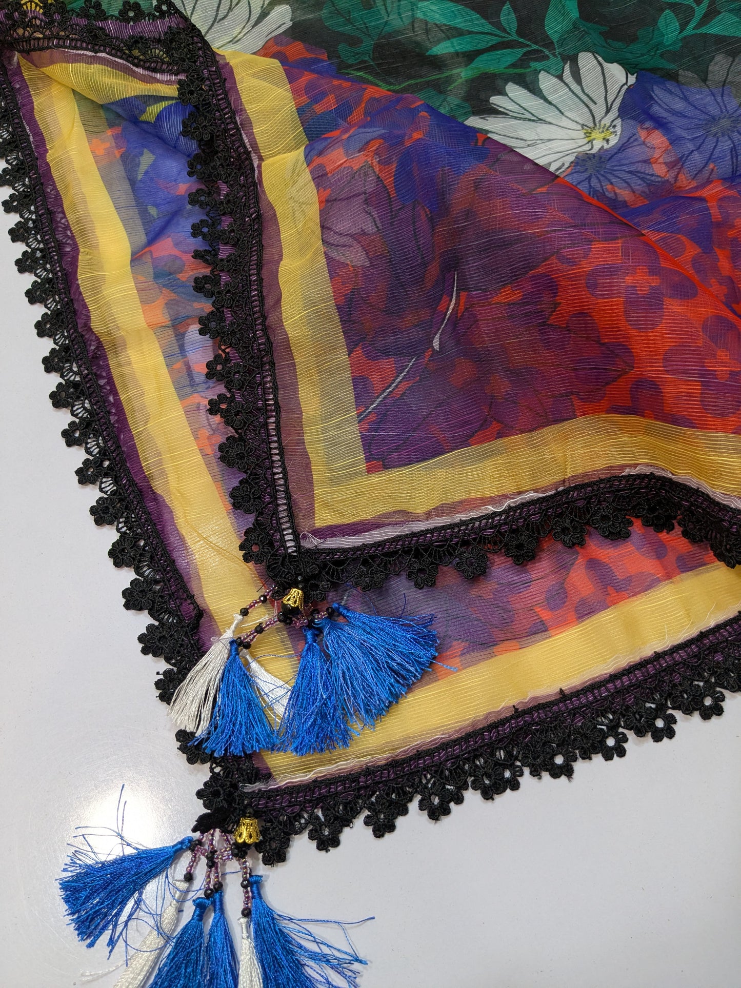 MUSHQ ESMEL AMARIN BLACK MULTI LUXURIOUS LAWN