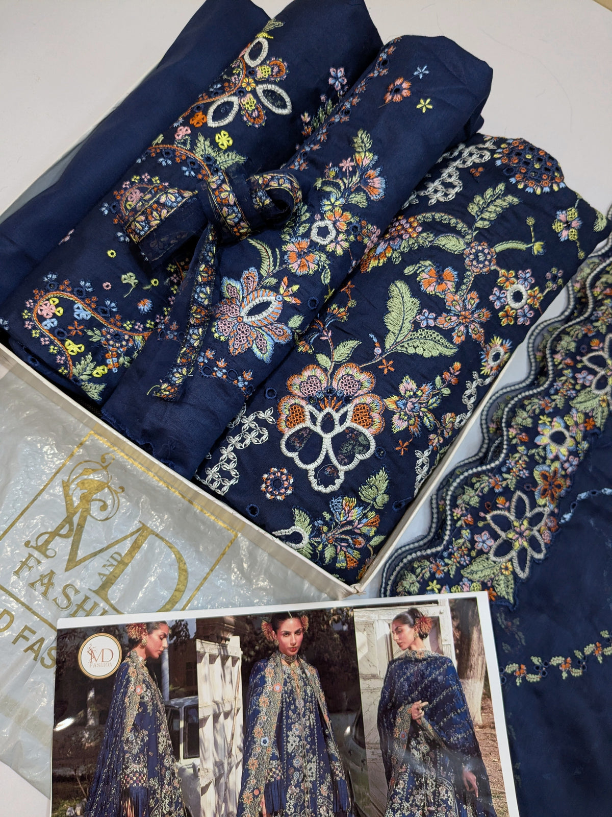 HUSSAIN REHAR LUXURIOUS EMBROIDERED BLUE