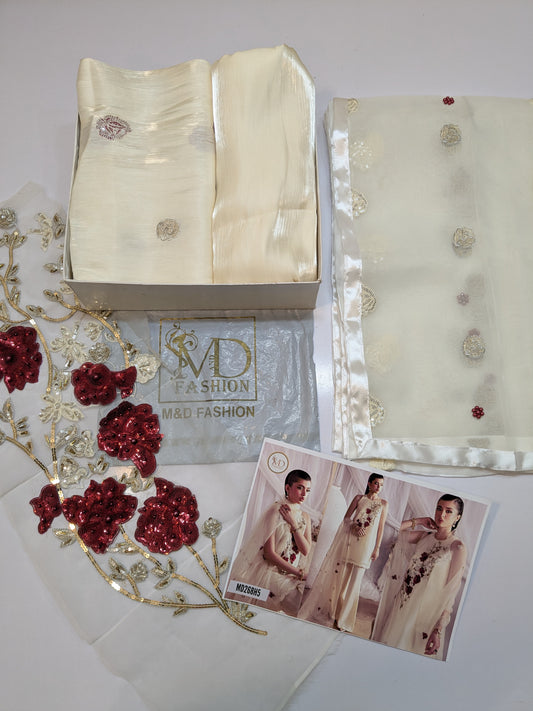 RABIA ZAHUR LAVA SILK WHITE