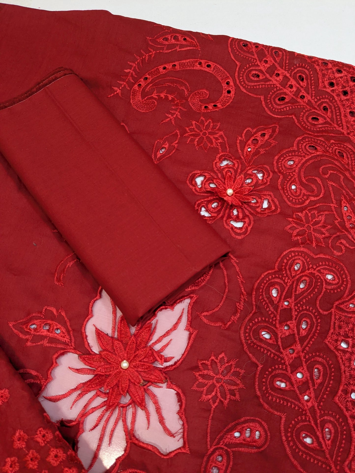 BIN ILYAS DEEP BURGUNDY MAROON LUXURIOUS LAWN