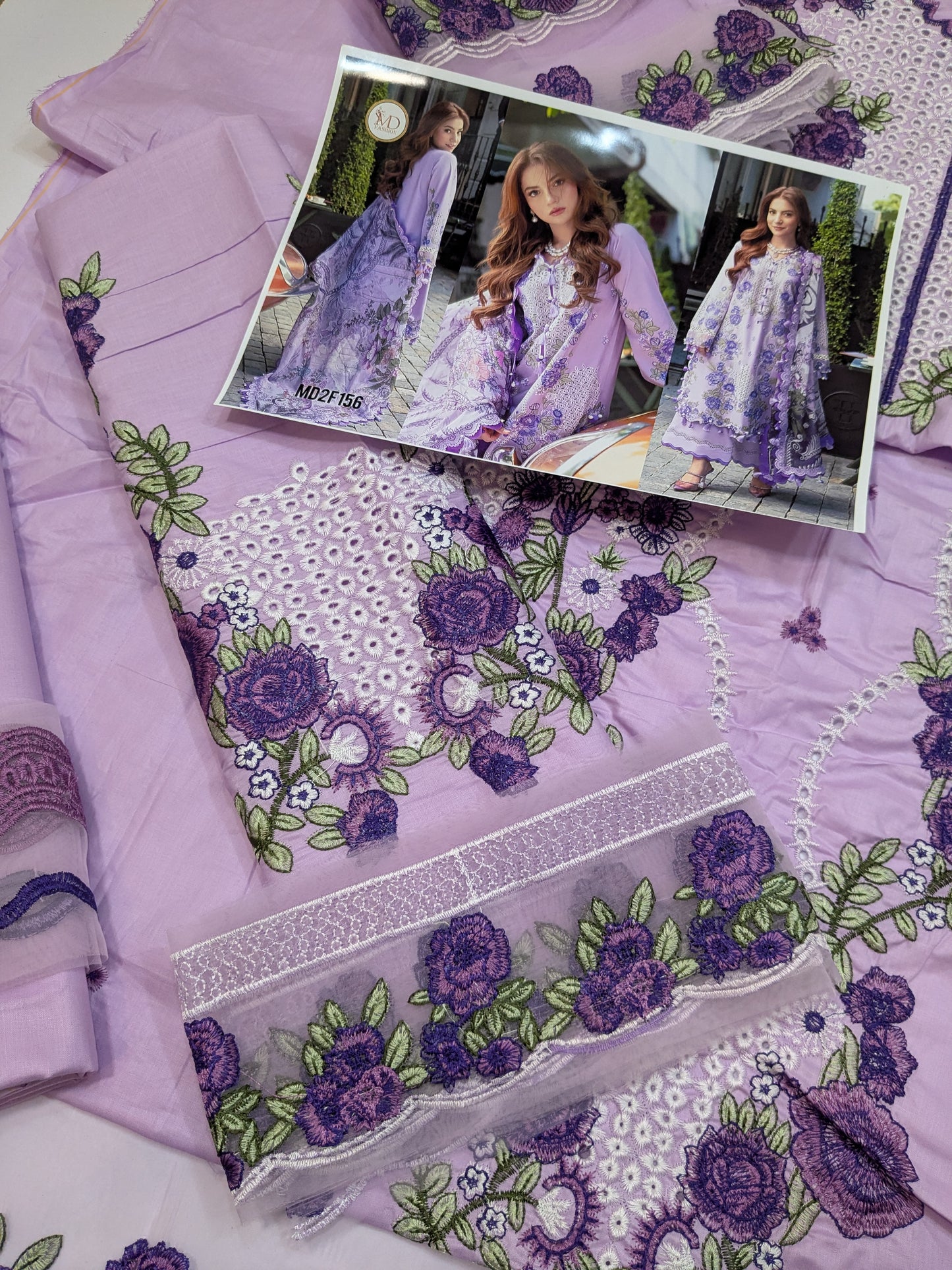 JADE LAVENDER LUXURIOUS LAWN EMBROIDERED