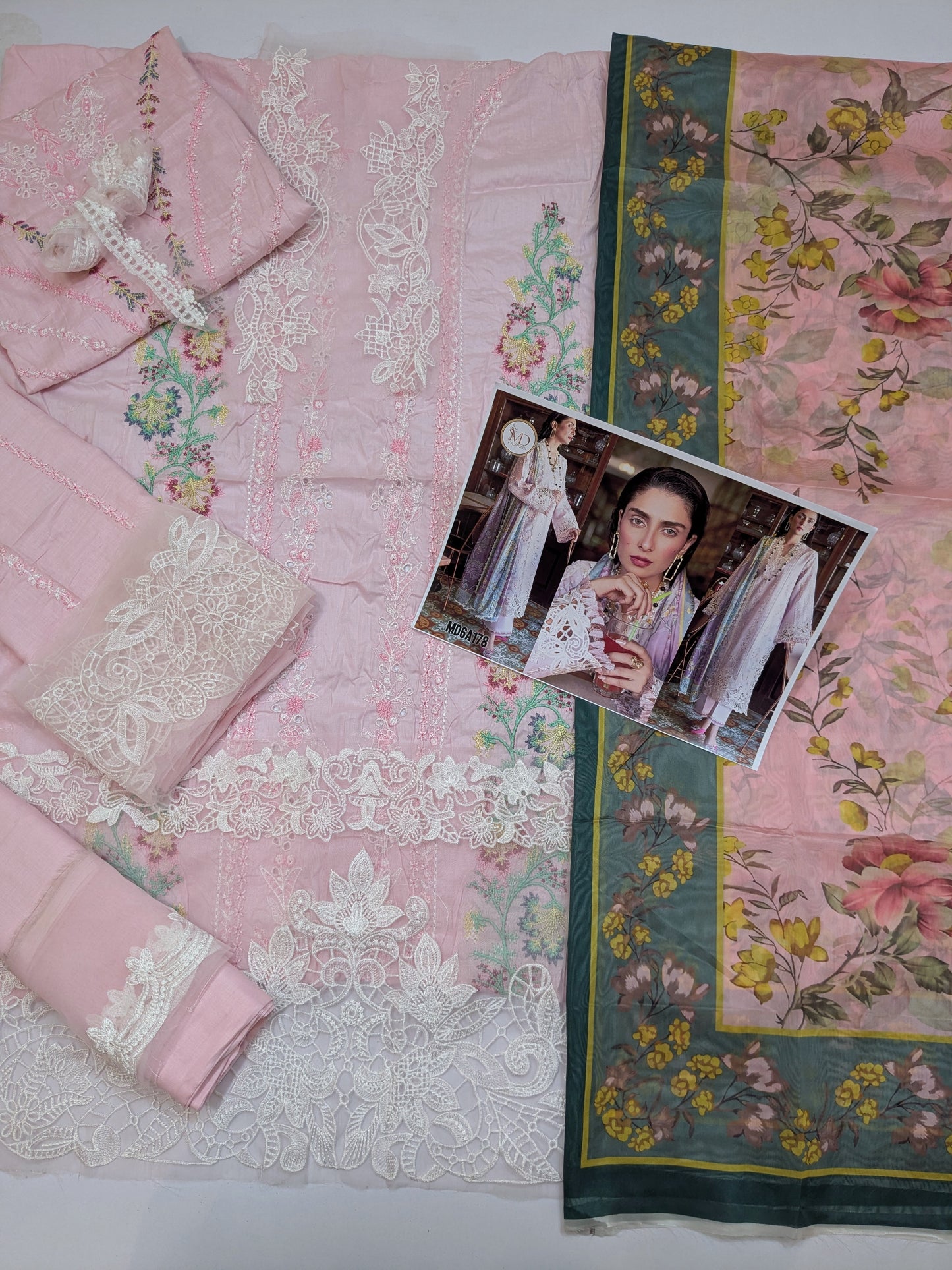 MUSHQ AMMARA CHIKENKARI LAWN EMBROIDERED