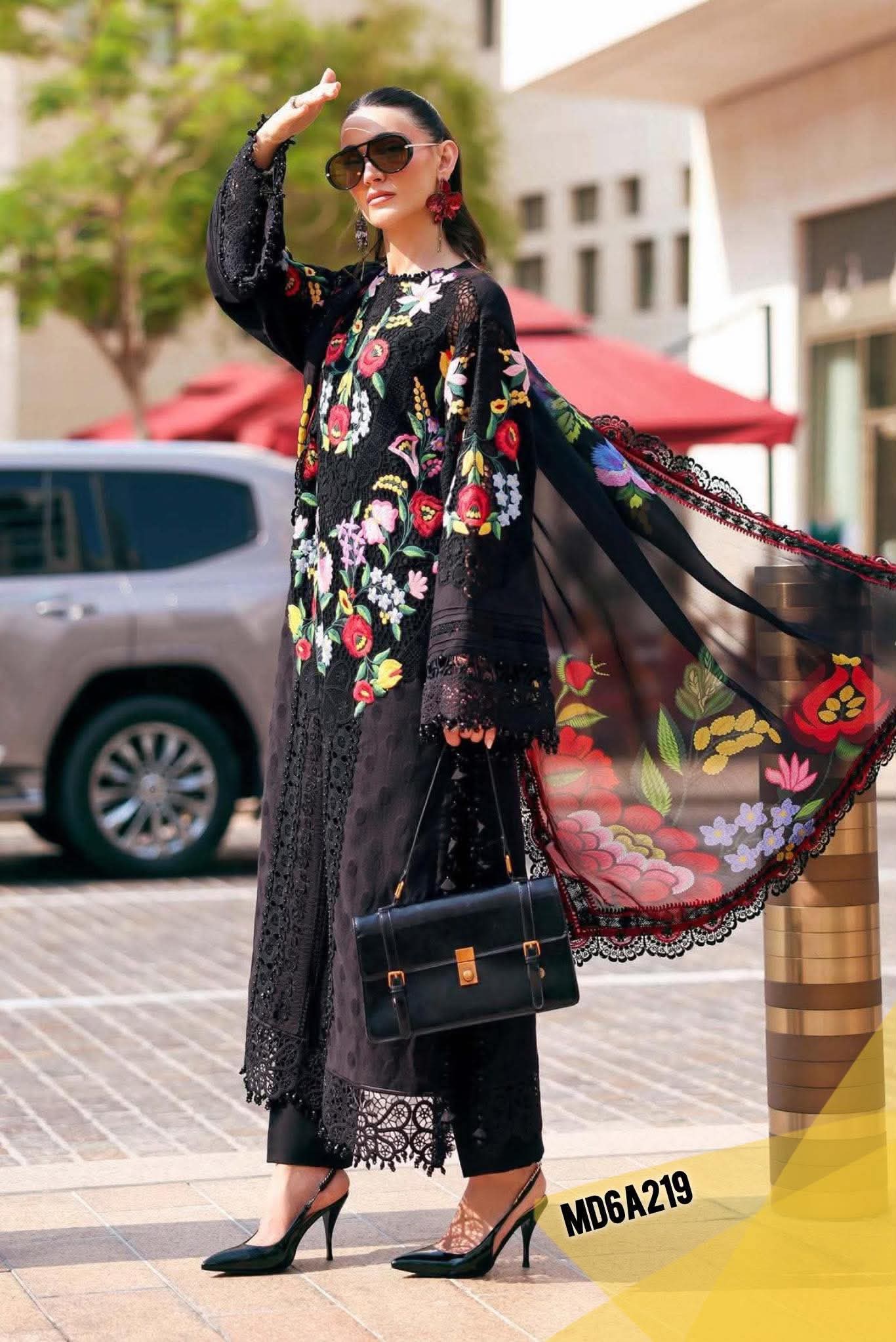 MARIA B LAWN Embroidered BLACK 10B