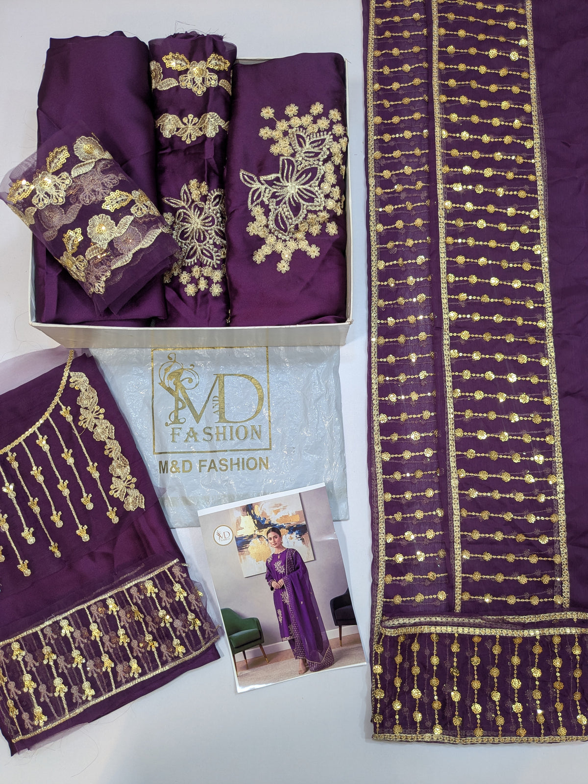 MAHIRA SILK EMBROIDERED PURPLE FORMAL