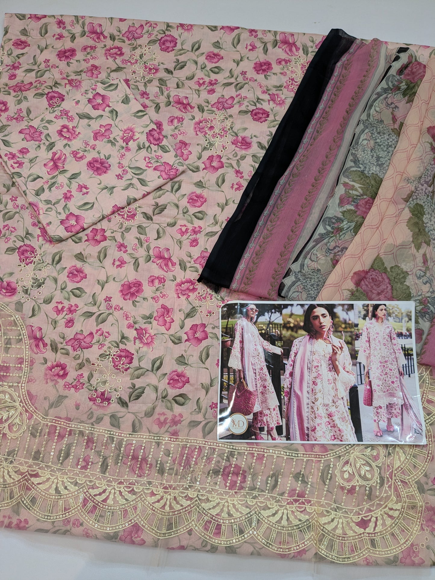 MAHNUR LOTUS LAWN EMBROIDERED 3pc
