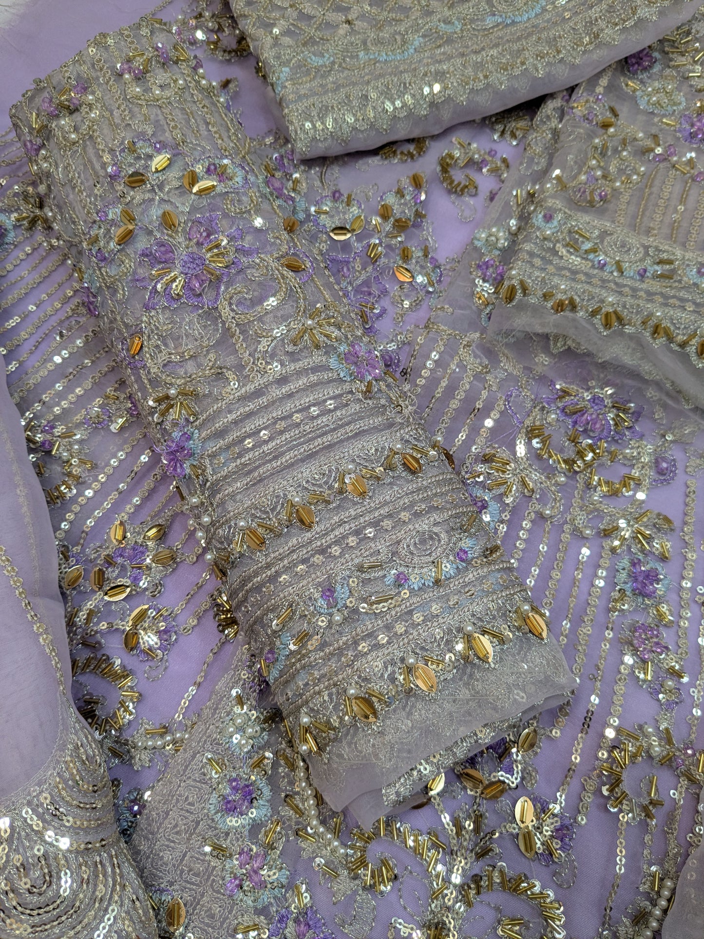 ELAF LAVENDER FULL EMBELLISHED MAXI LAHENGA