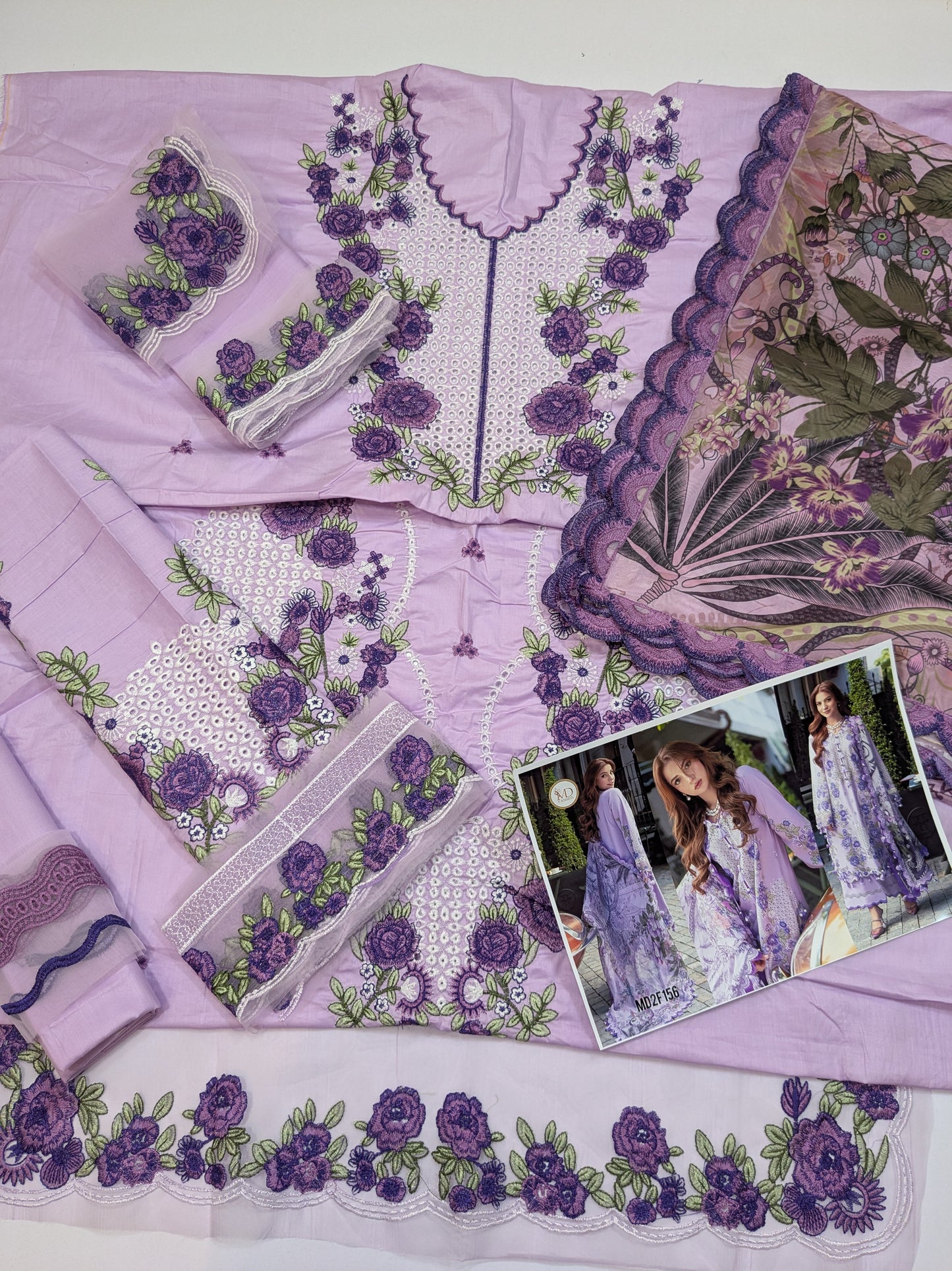 JADE LAVENDER LUXURIOUS LAWN EMBROIDERED