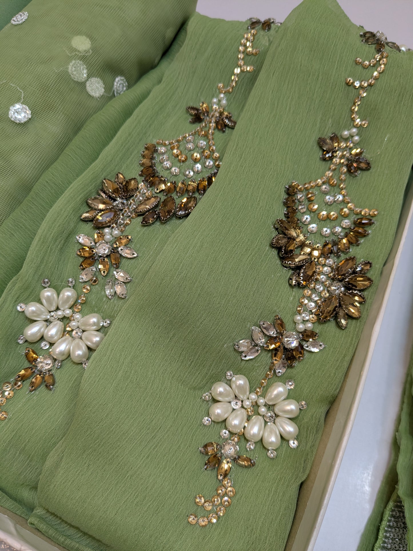 LULUSAR INSPIRED PISTACHIO  CHIFFON FORMAL