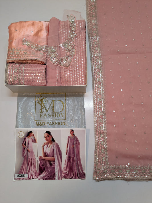 BAROQUE INSPIRED SEQUENCE CHIFFON FORMAL WEAR