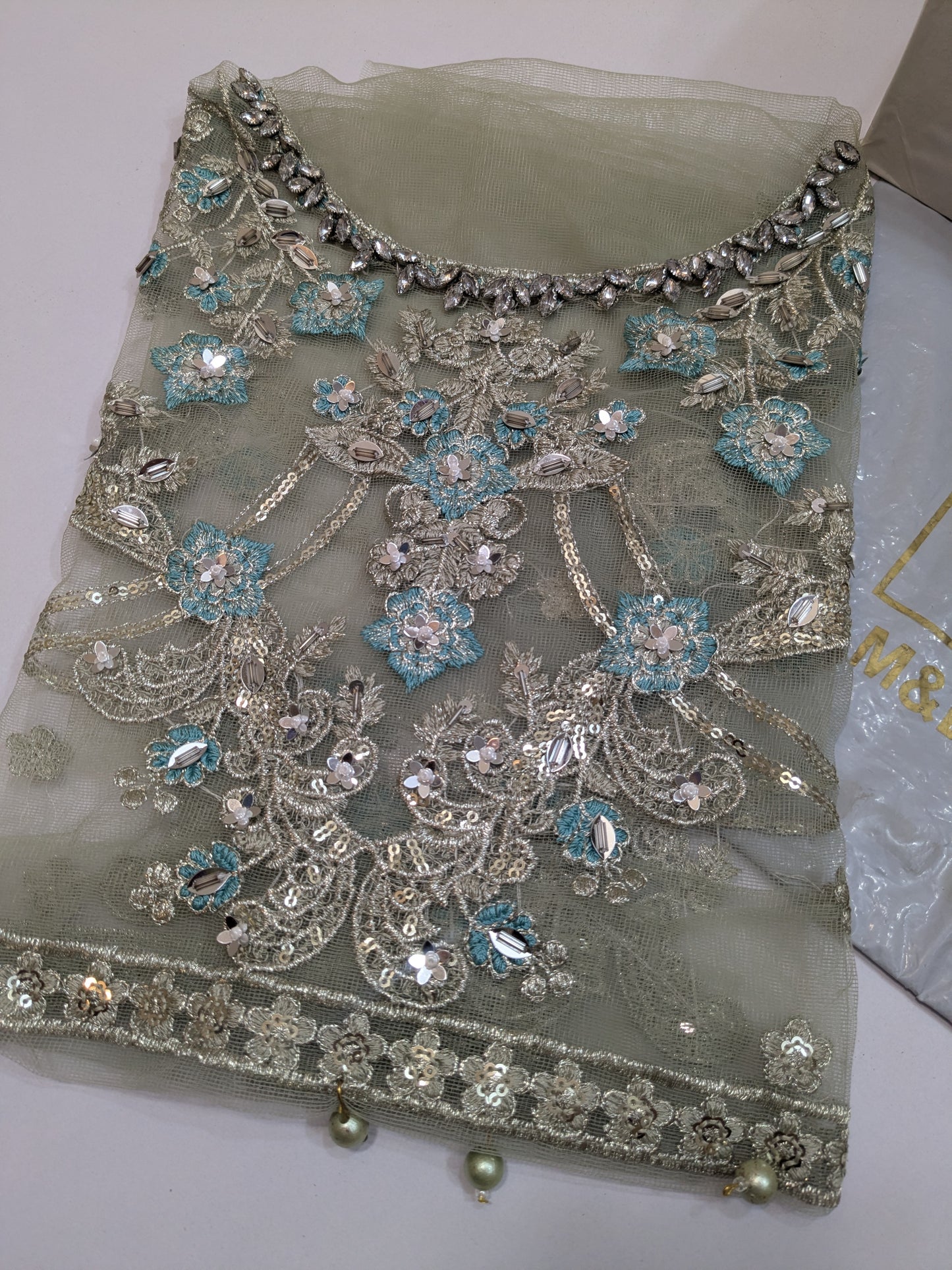 MARIA B HELENE NET EMBROIDERED SAREE