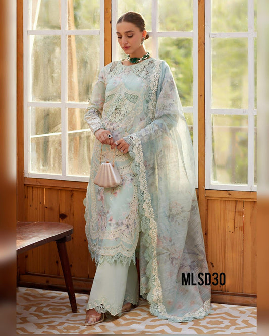 Crimson Lawn printed Embroidered with chiffon duppata