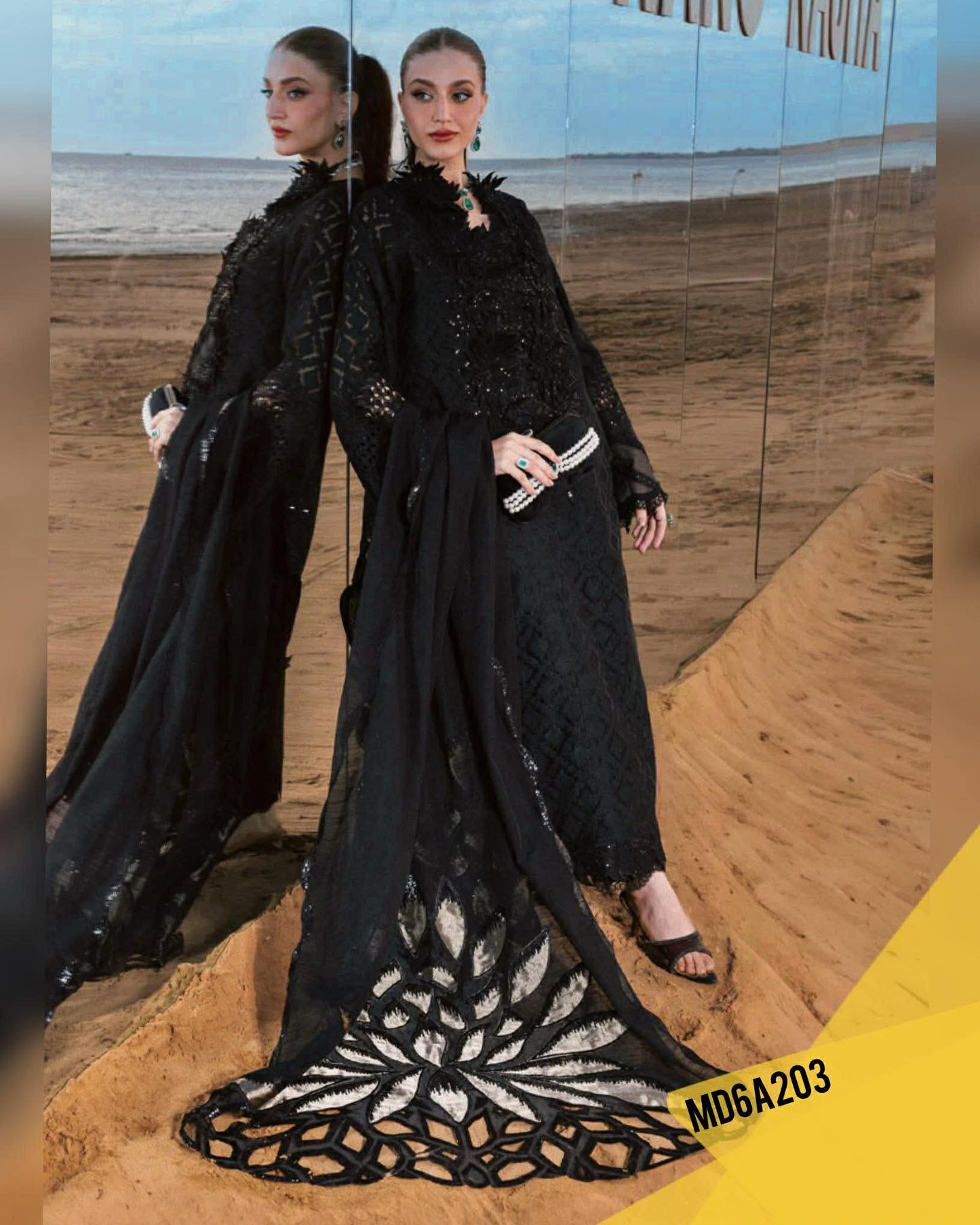 RANG RASIYA ALAYA BLACK LUXURIOUS EMBROIDERED
