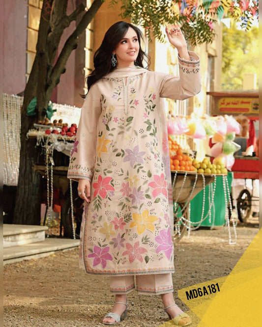 ANEELA SKIN MULTI LAWN EMBROIDERED
