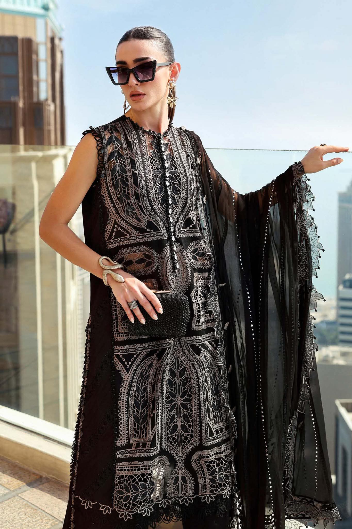 MARIA B LUXURIOUS LAWN BLACK 8B