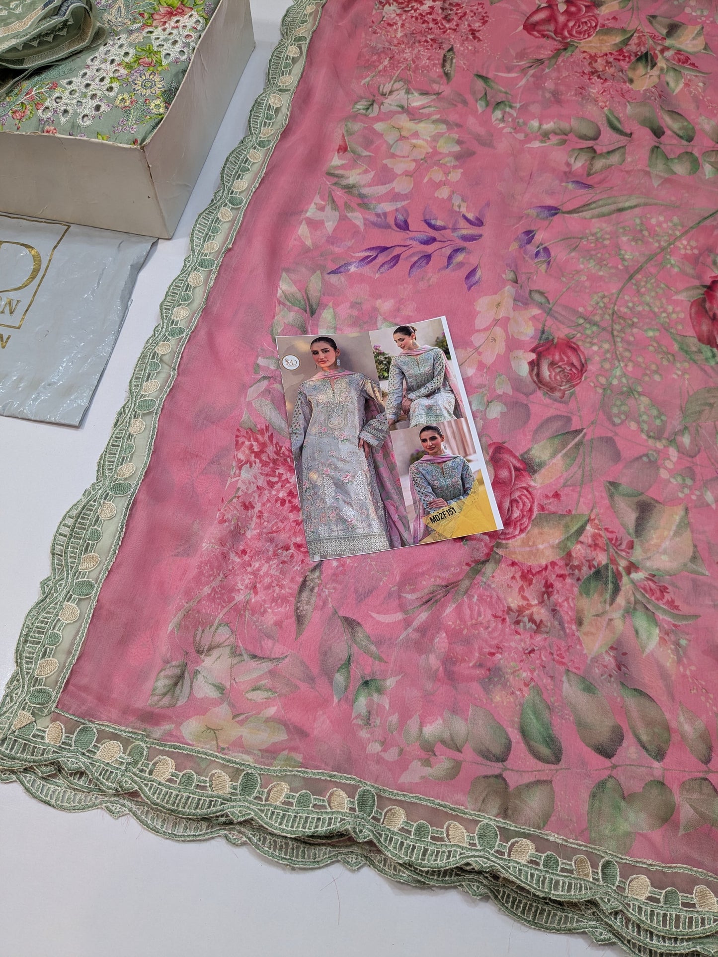 IZNIK LAWN EMBROIDERED WITH READY DUPPATA