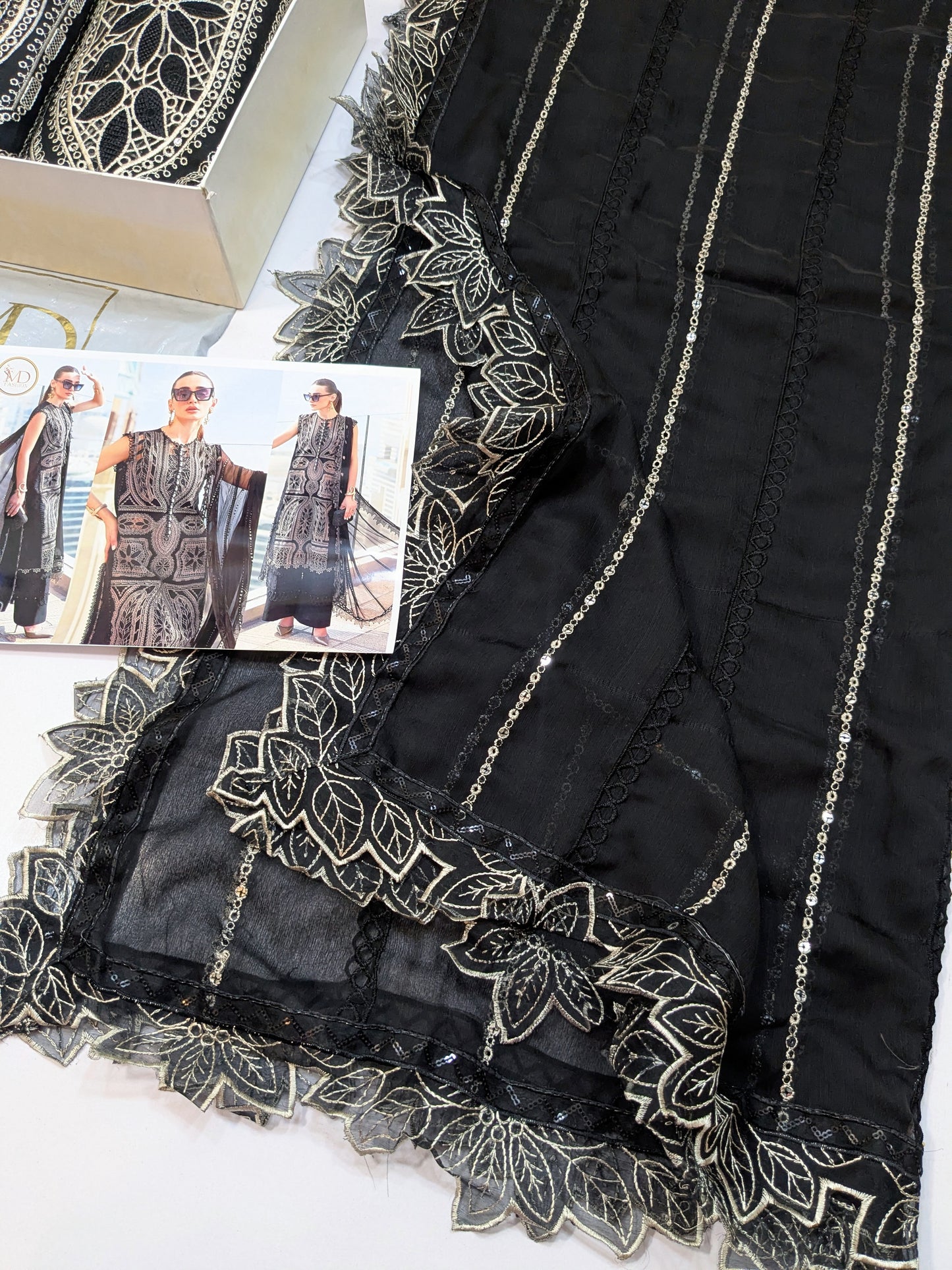 MARIA B LUXURIOUS LAWN BLACK 8B