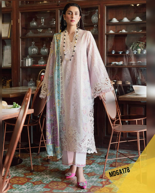 MUSHQ AMMARA CHIKENKARI LAWN EMBROIDERED